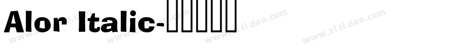 Alor Italic字体转换